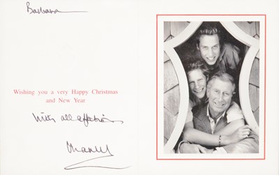 Lot 46 - Royal interest; King Charles III then HRH Prince Charles signed Christmas card