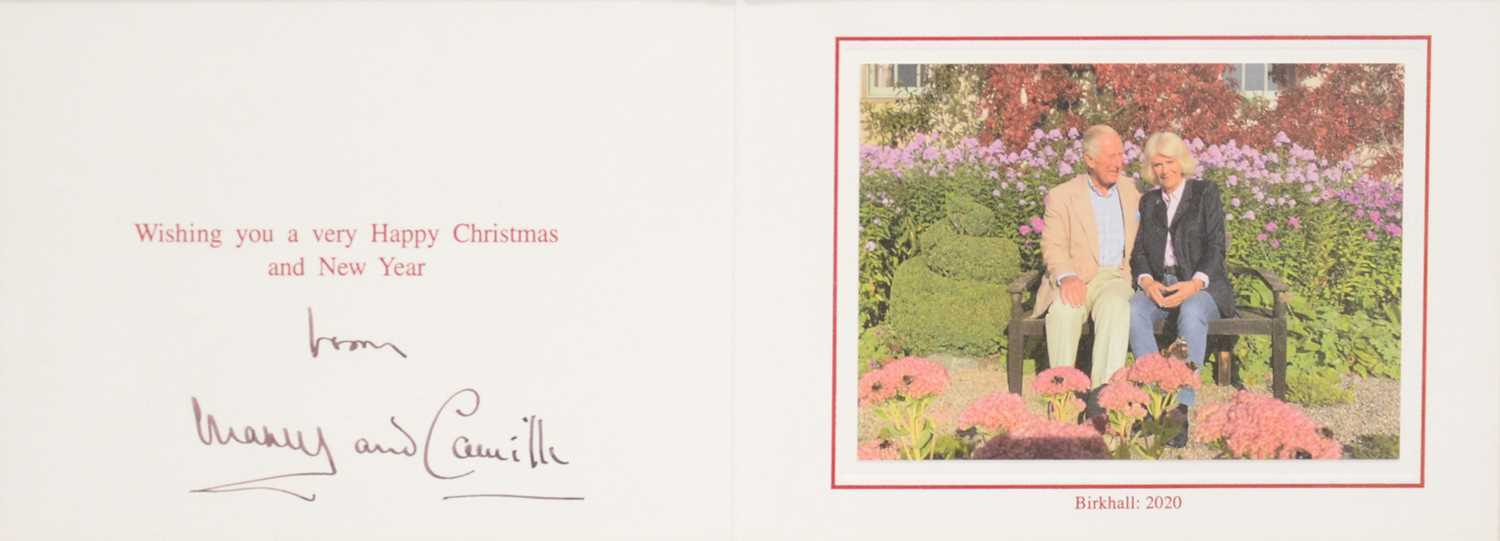 Lot 61 - Royal interest; King Charles III then HRH Prince Charles and Camilla, signed Christmas card