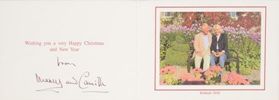 Lot 61 - Royal interest; King Charles III then HRH Prince Charles and Camilla, signed Christmas card