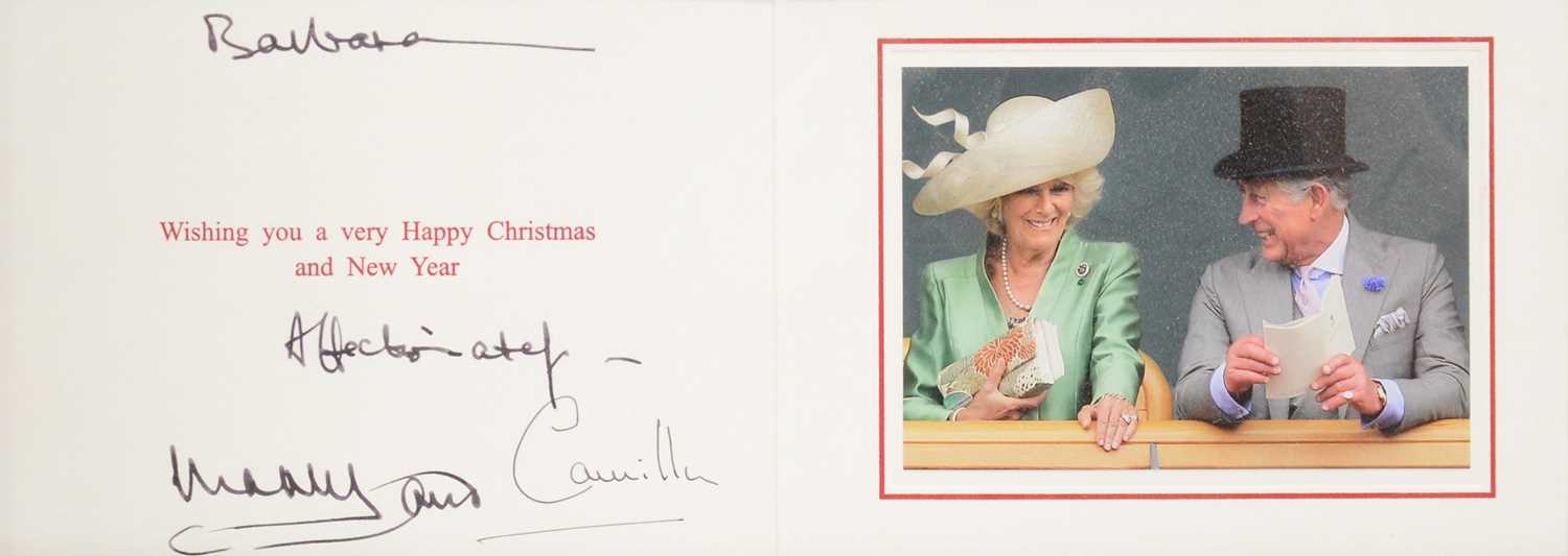 Lot 62 - Royal interest; King Charles III then HRH Prince Charles and Camilla, signed Christmas card