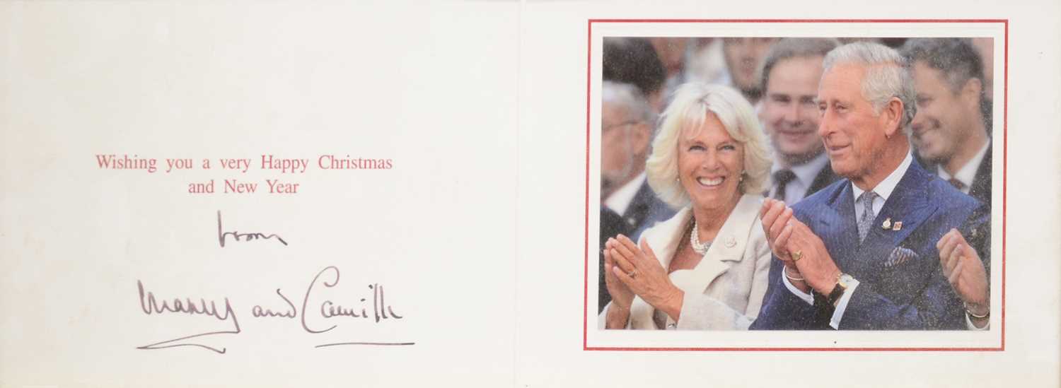 Lot 63 - Royal interest; King Charles III then HRH Prince Charles and Camilla, signed Christmas card