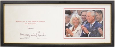 Lot 63 - Royal interest; King Charles III then HRH Prince Charles and Camilla, signed Christmas card