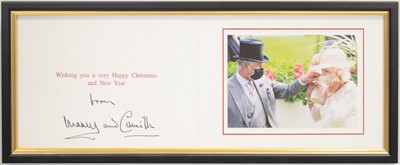 Lot 64 - Royal interest; King Charles III then HRH Prince Charles and Camilla, signed Christmas card