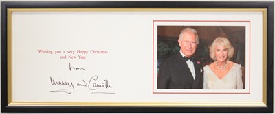 Lot 65 - Royal interest; King Charles III then HRH Prince Charles and Camilla, signed Christmas card