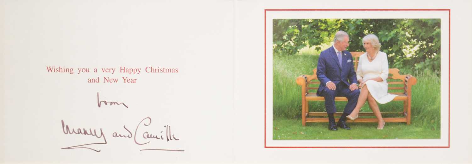 Lot 66 - Royal interest; King Charles III then HRH Prince Charles and Camilla, signed Christmas card
