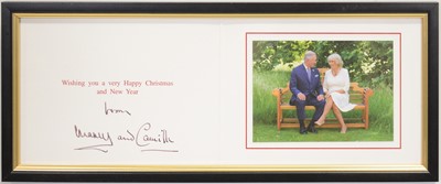 Lot 66 - Royal interest; King Charles III then HRH Prince Charles and Camilla, signed Christmas card