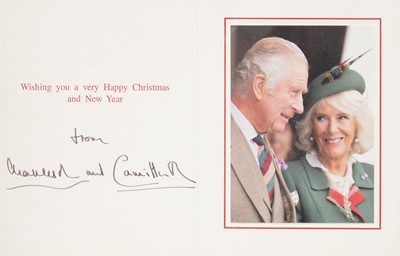 Lot 67 - Royal interest; King Charles III then HRH Prince Charles and Camilla, signed Christmas card