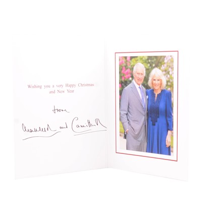 Lot 69 - Royal interest; King Charles III then HRH Prince Charles and Camilla, signed Christmas card