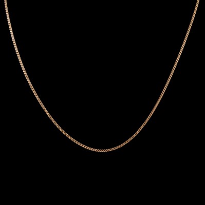 Lot 305 - A yellow metal chain necklace.