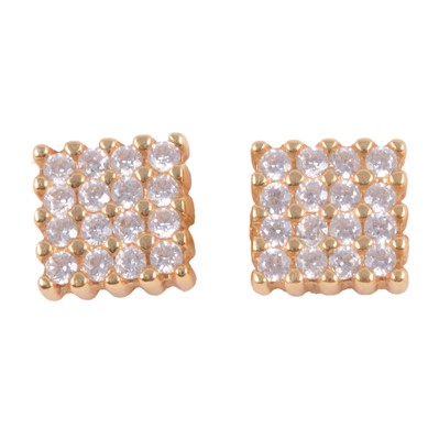 Lot 235 - A pair of diamond earstuds.