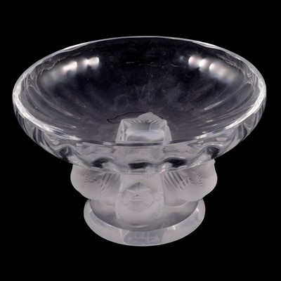 Lot 68 - Lalique Crystal, a 'Nogent' design pedestal bowl