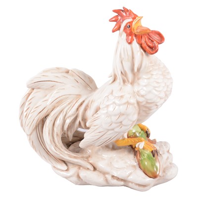 Lot 18 - Capodimonte porcelain model of a cockerel