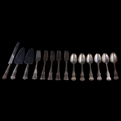 Lot 250 - Mixed silver flatware , Kings pattern and similar.