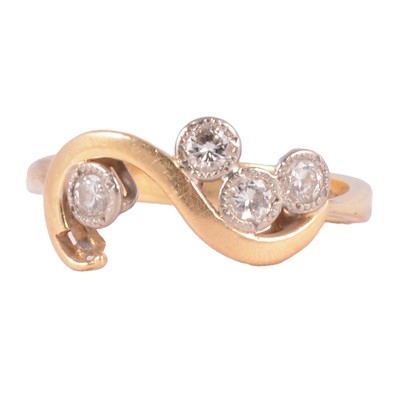 Lot 103 - A diamond ring.
