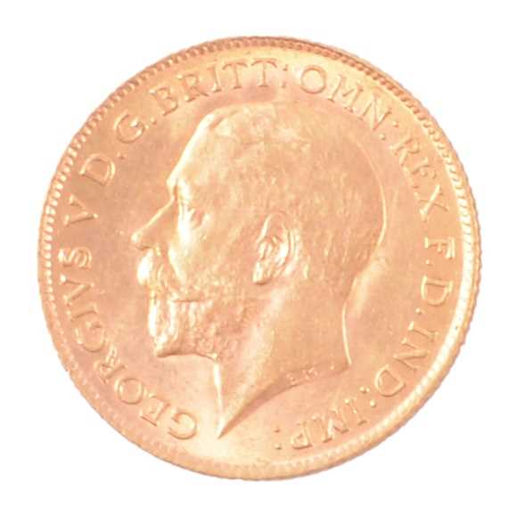 Lot 210 - Gold Half Sovereign Coin, George V 1915.
