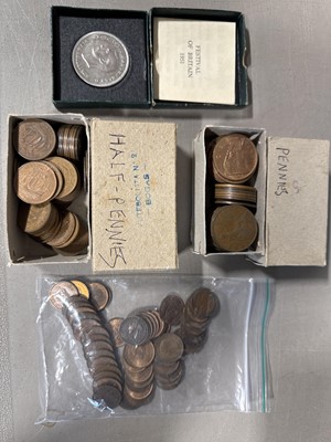 Lot 197 - Collection of British coins, some silver content.