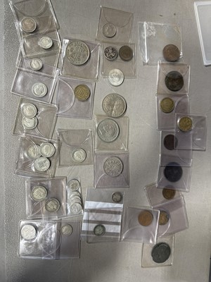 Lot 197 - Collection of British coins, some silver content.