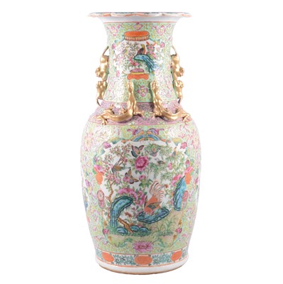Lot 24 - Cantonese polychrome vase