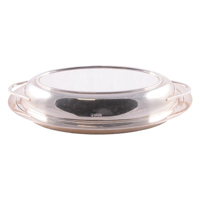 Lot 141 - Silver entree dish