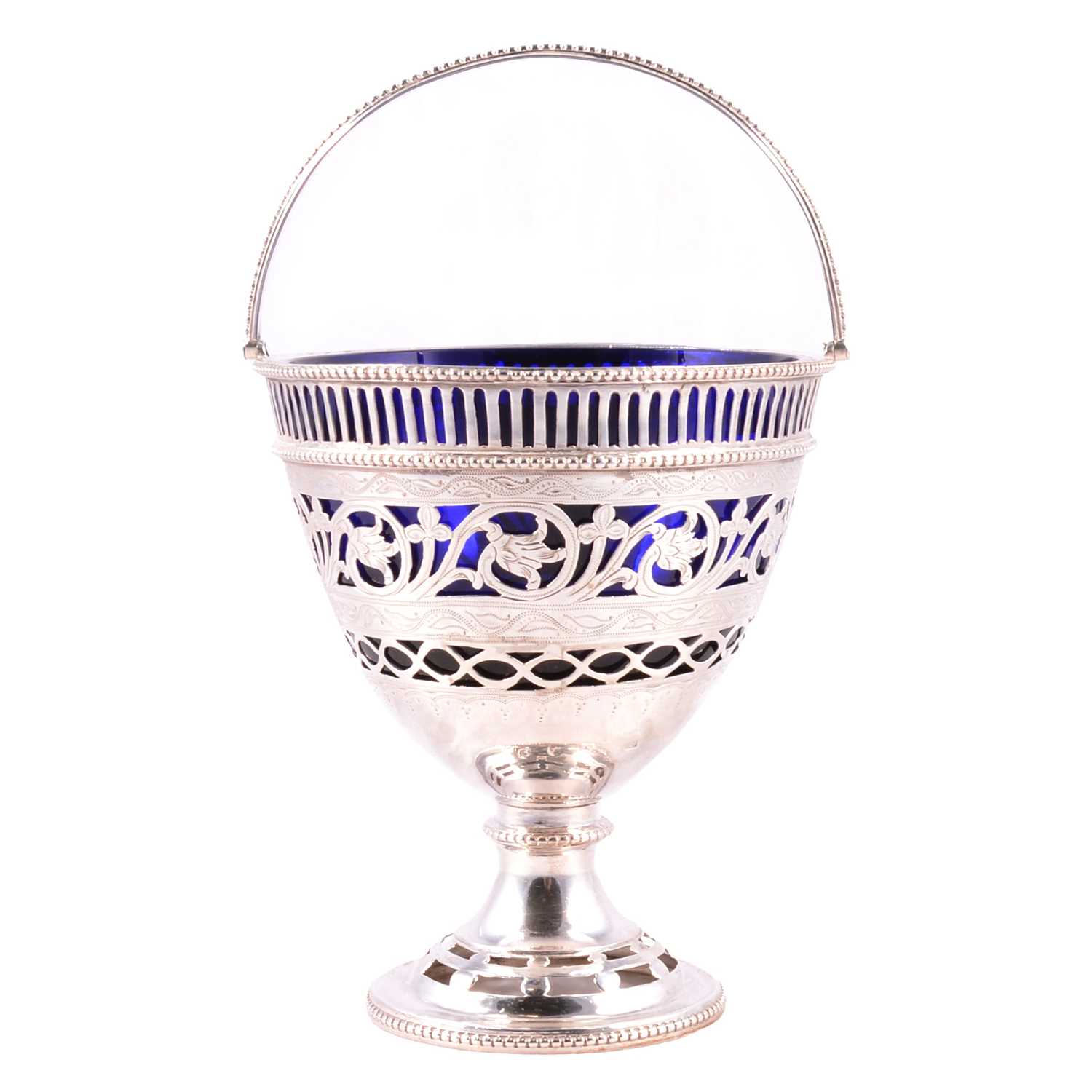 Lot 147 - George III silver pedestal sugar basket