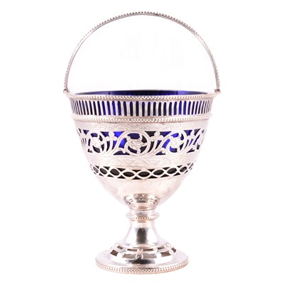 Lot 147 - George III silver pedestal sugar basket