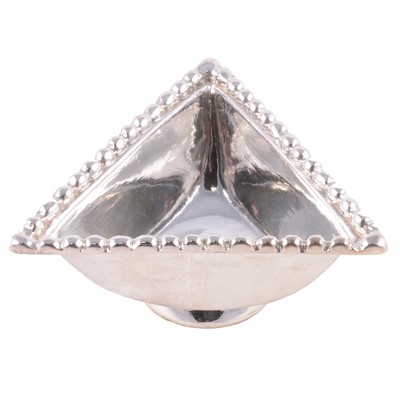 Lot 150 - Scottish silver Traprain Law replica silver triangular bowl