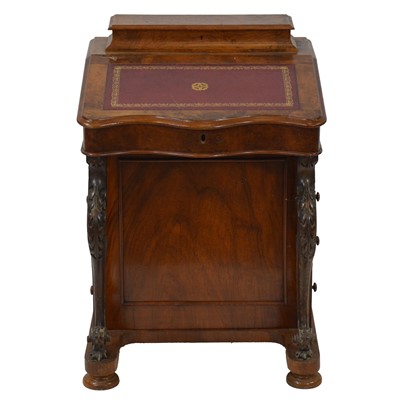 Lot 465 - Victorian burr walnut Davenport desk