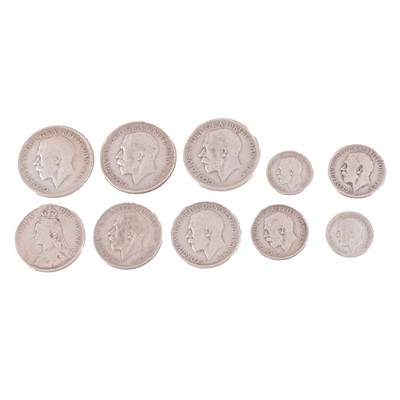 Lot 207 - Collection of British pre-1920 silver content coins.