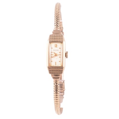 Lot 449 - Rotary - a lady's 9 carat yellow gold manual wind bracelet wristwatch.