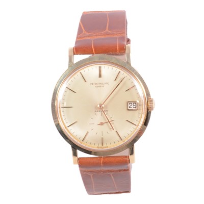 Lot 418 - Patek Philippe - a gentleman's 18 carat yellow gold wristwatch.