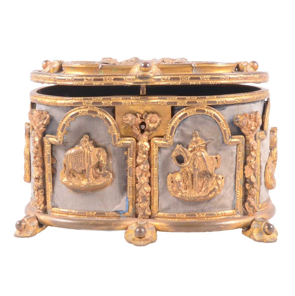 Lot 77 - Continental gilt metal casket