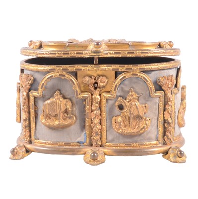 Lot 77 - Continental gilt metal casket