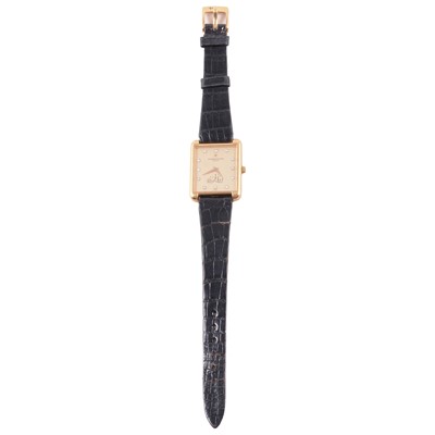 Lot 443A - Vacheron Constantin - an 18 carat yellow gold wristwatch with diamond hour markers.