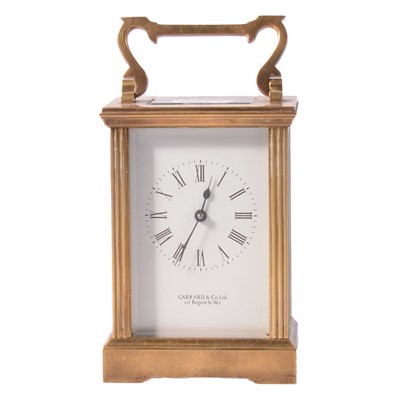 Lot 113 - French brass cased carriage clock