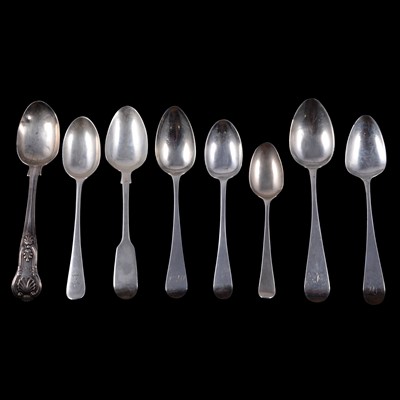 Lot 190 - Sundry silver teaspoons