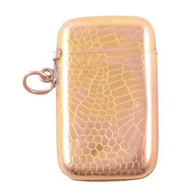 Lot 350 - A French yellow metal vesta case.