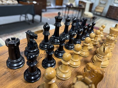 Lot 102 - J Jaques, The Staunton Chessmen, tournament set