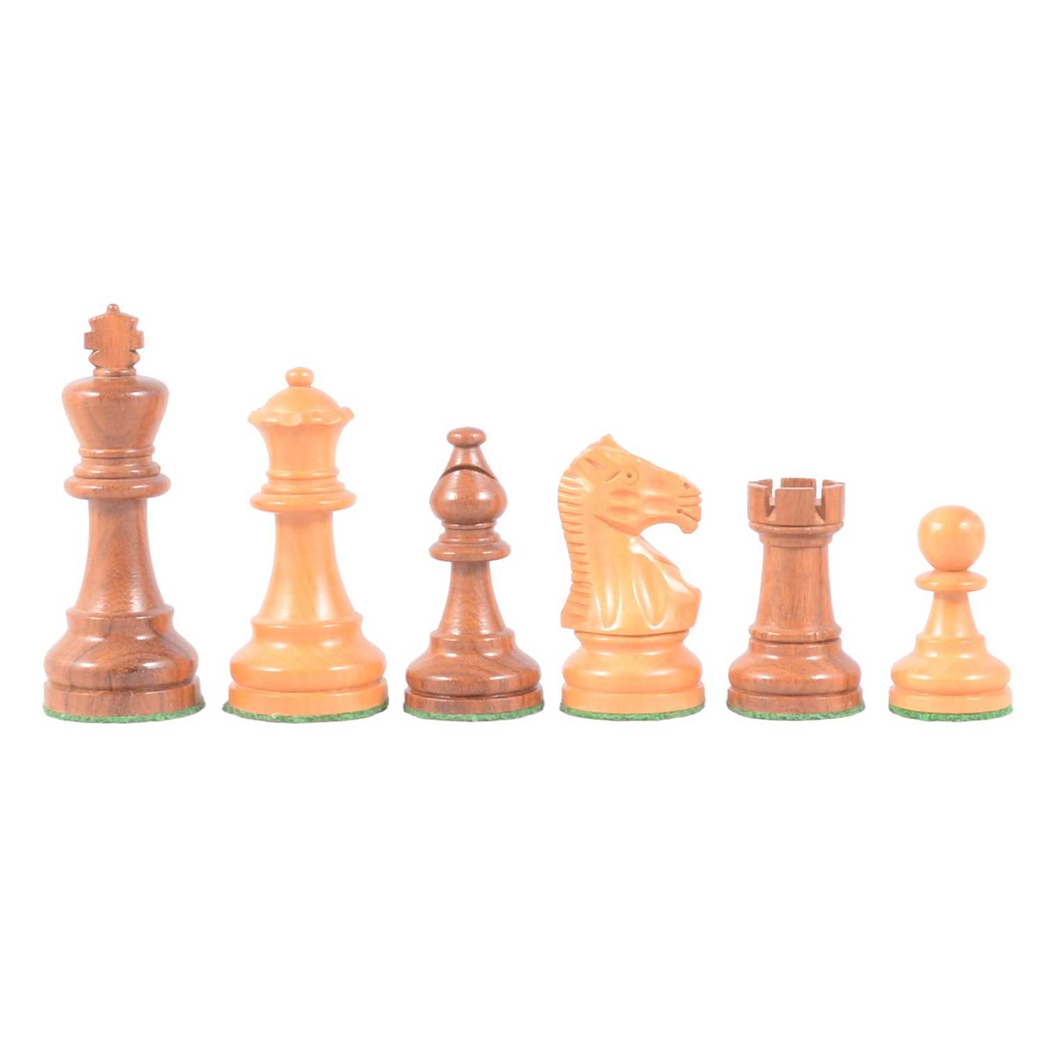 Lot 88 - English camphor wood chess set