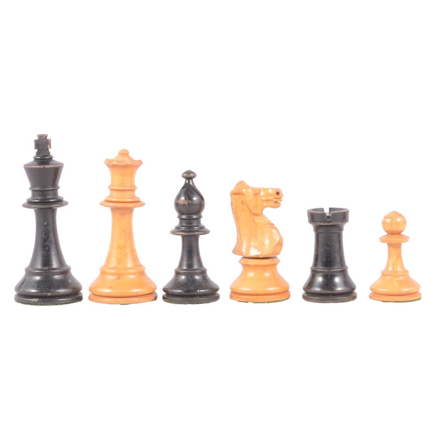 Lot 95 - French chess set, Staunton pattern