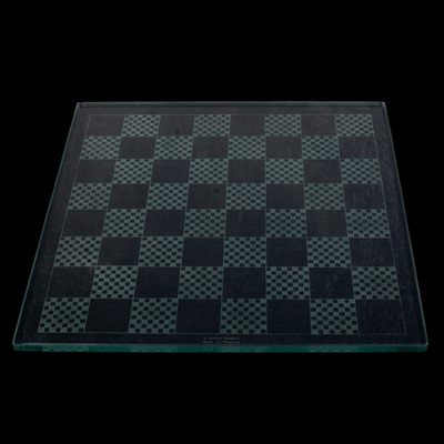 Lot 89 - Chess; glass chess set with glass board, etc.