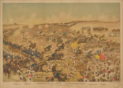 Lot 392 - Charge of the 21st Lancers, framed print