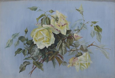 Lot 388 - N Parkes, Still life of flowers, another oil and a print