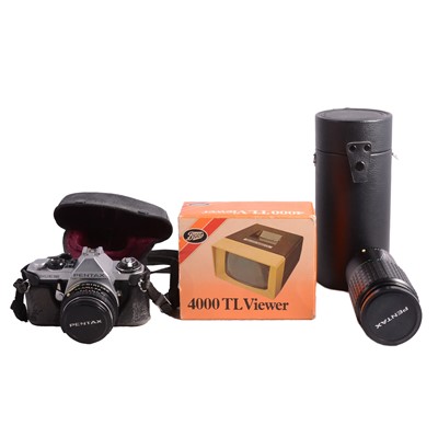 Lot 91 - Pentax ME Super camera body, lenses, and other photography
