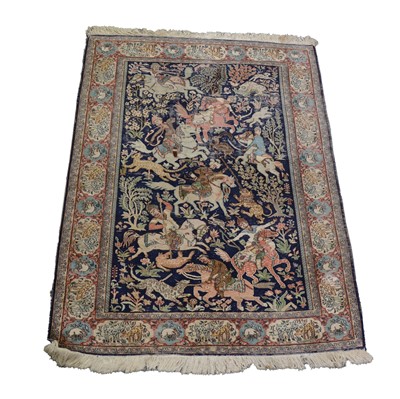 Lot 528 - Isfahan style silk rug
