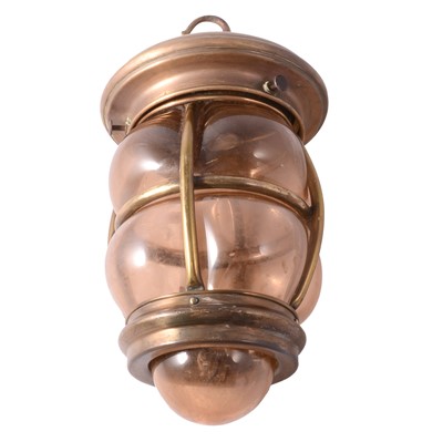 Lot 86 - Brass framed lantern