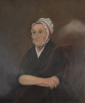 Lot 261 - Victorian School, Portrait of a seated elderly woman
