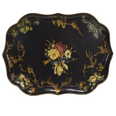 Lot 102 - Victorian papier-mache tray by Jennens & Bettridge