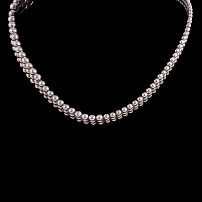 Lot 464 - A. Roege Hove for Georg Jensen - a silver collar in the Moonlight Grapes design.