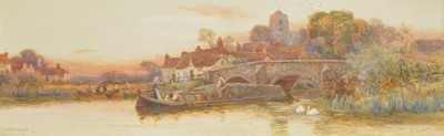 Lot 251 - Stuart Lloyd, near pair of river landscape watercolours