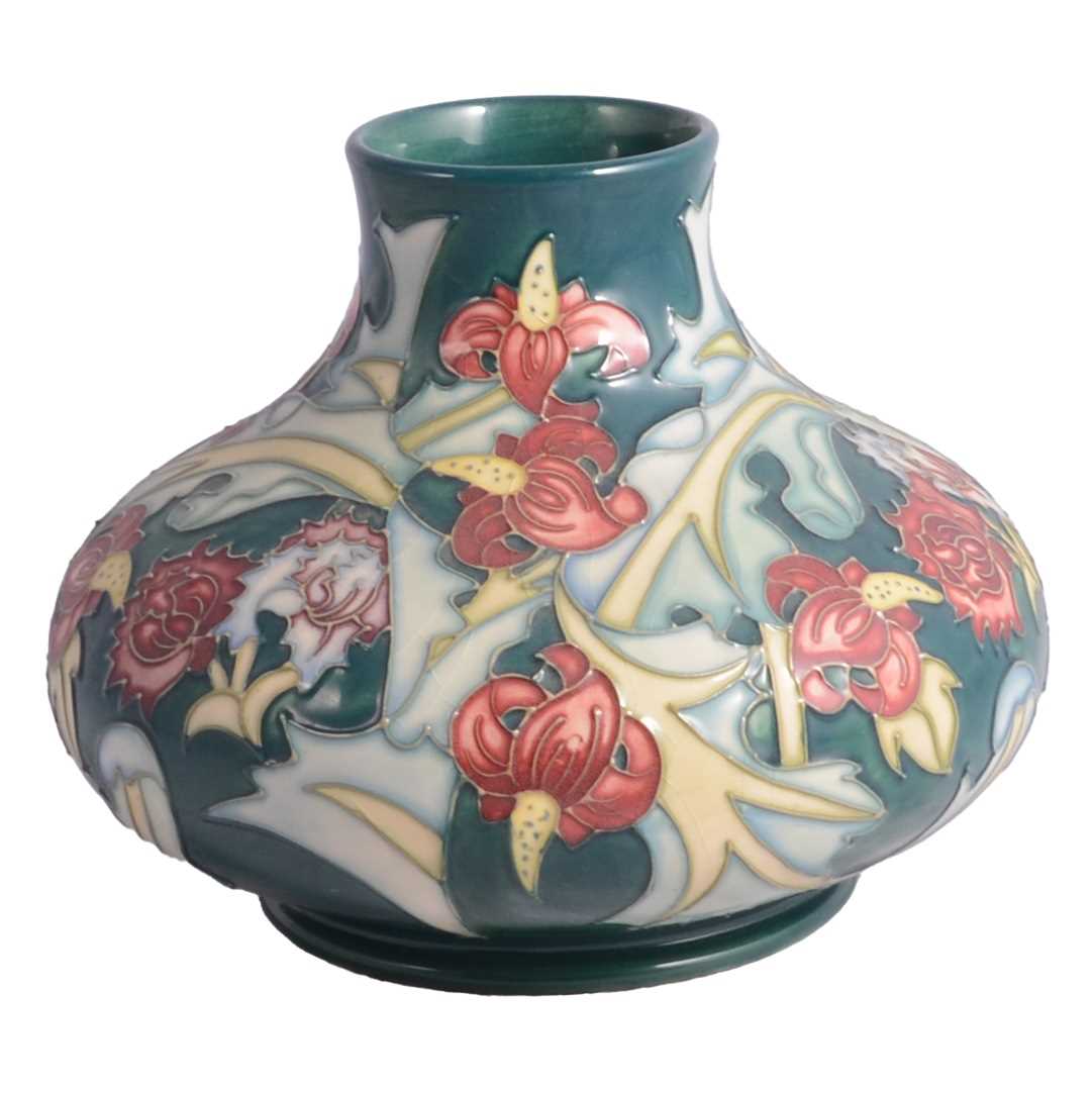 Lot 66 - Rachel Bishop for Moorcroft - a squat baluster vase in the Leicester design.